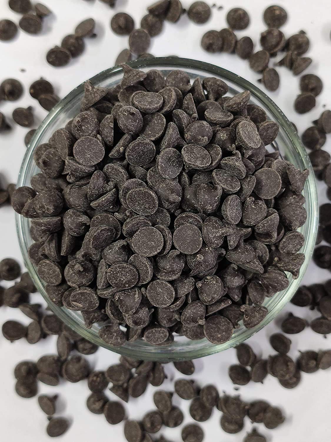 Dry Fruit Hub Pépites de chocolat noir 200 g, pépites de chocolat noir, paquet de chips de chocolat noir pour gâteau, chips de chocolat pour décoration de gâteau