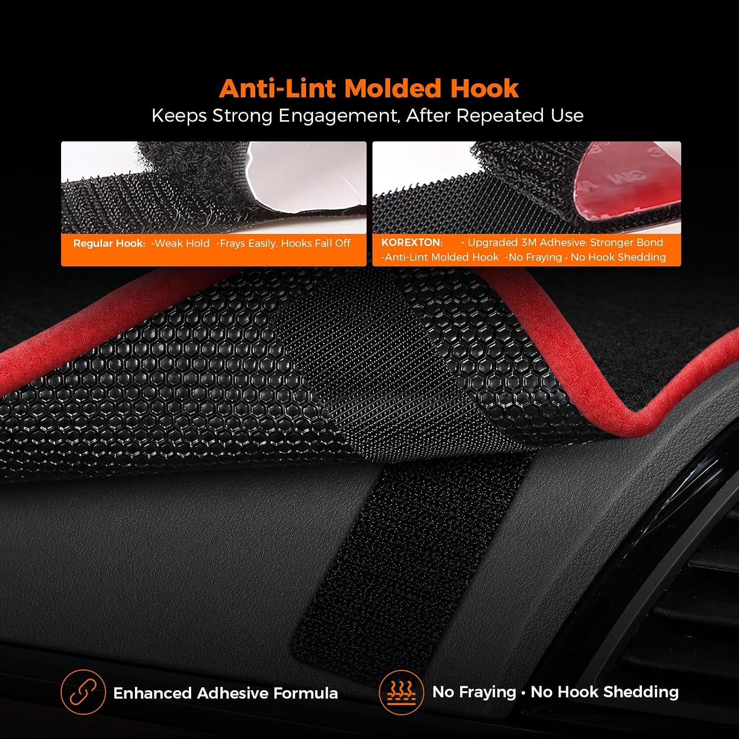 Heavy Duty Adhesive Hook & Loop Pads, 1.5" Round, 8 Pairs, Black