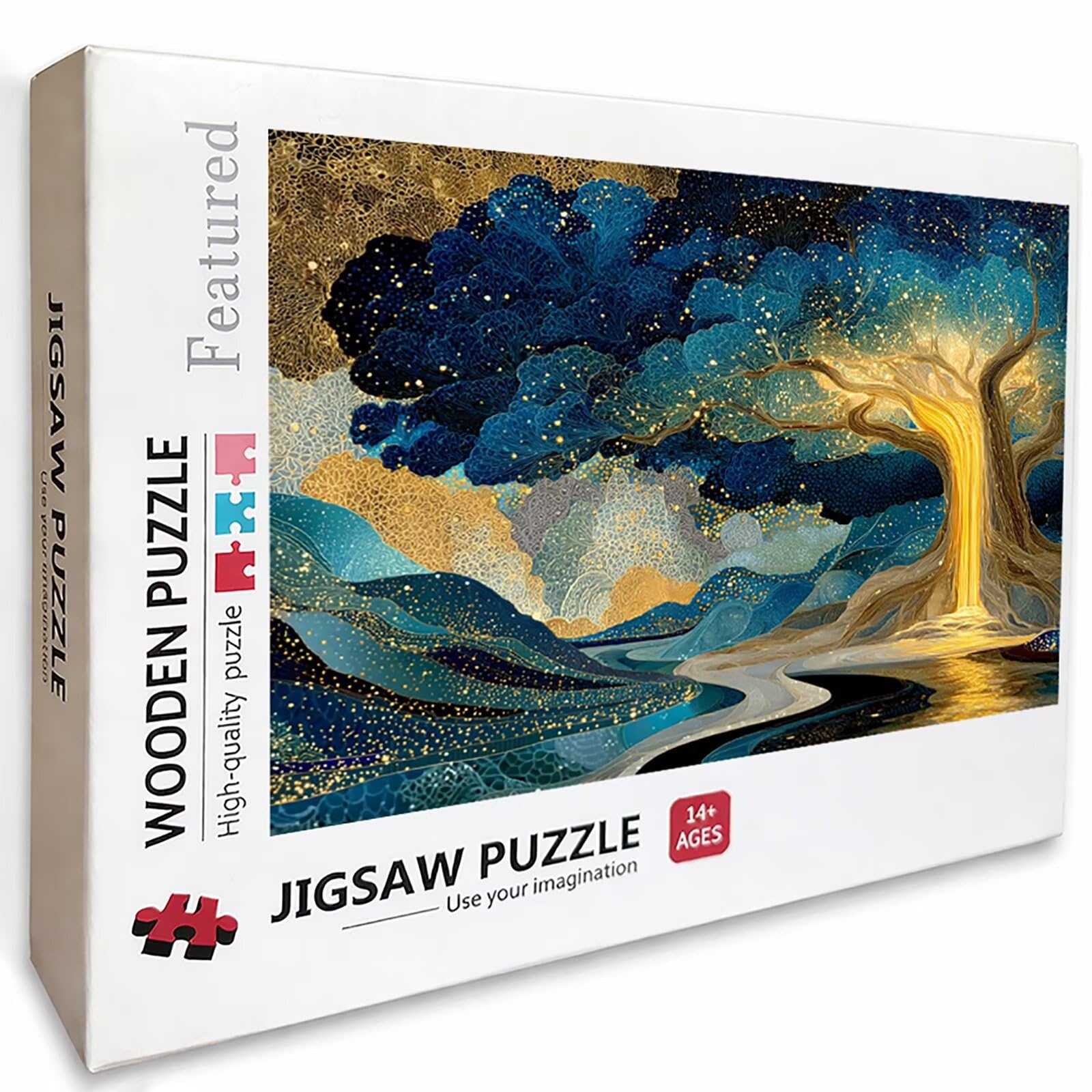 Drzewo Puzzle 2000 sztuk dla dorosłych, drewniane puzzle z pudełkiem 99 x 70 cm, pomysł na prezent dla kobiet, zabawne gry rodzinne, gry wyzwania, wykwintne pudełko upominkowe, wystrój domu