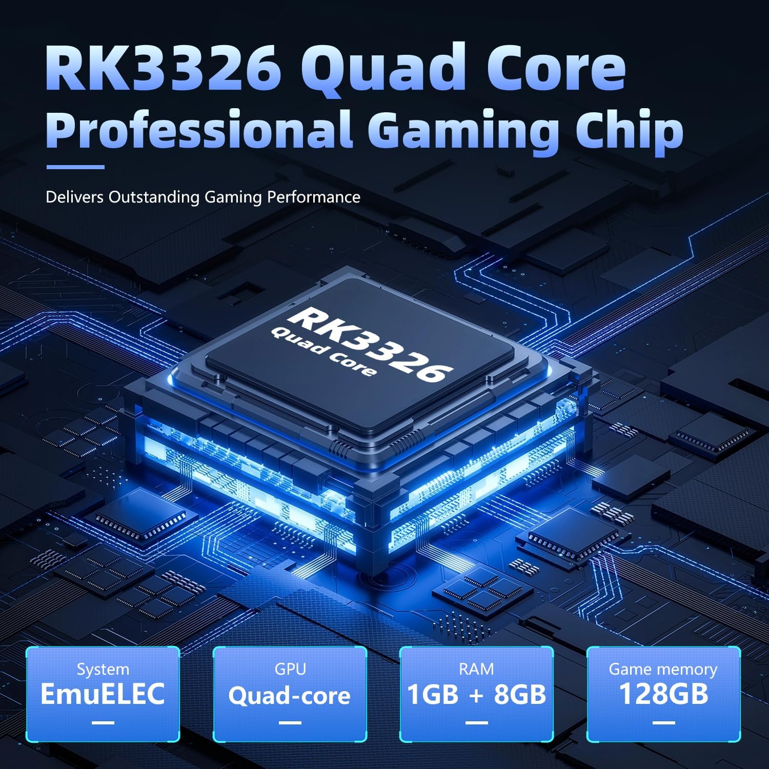 R36TMAX Retro Handheld Game Console, 4.0'' 720x720 IPS Screen, 64GB Supports 18000+ Classic Games, EmuELEC System Supports WiFi Networked Fighting&OTG,4000mAh with Portable Case（Black 64GB）