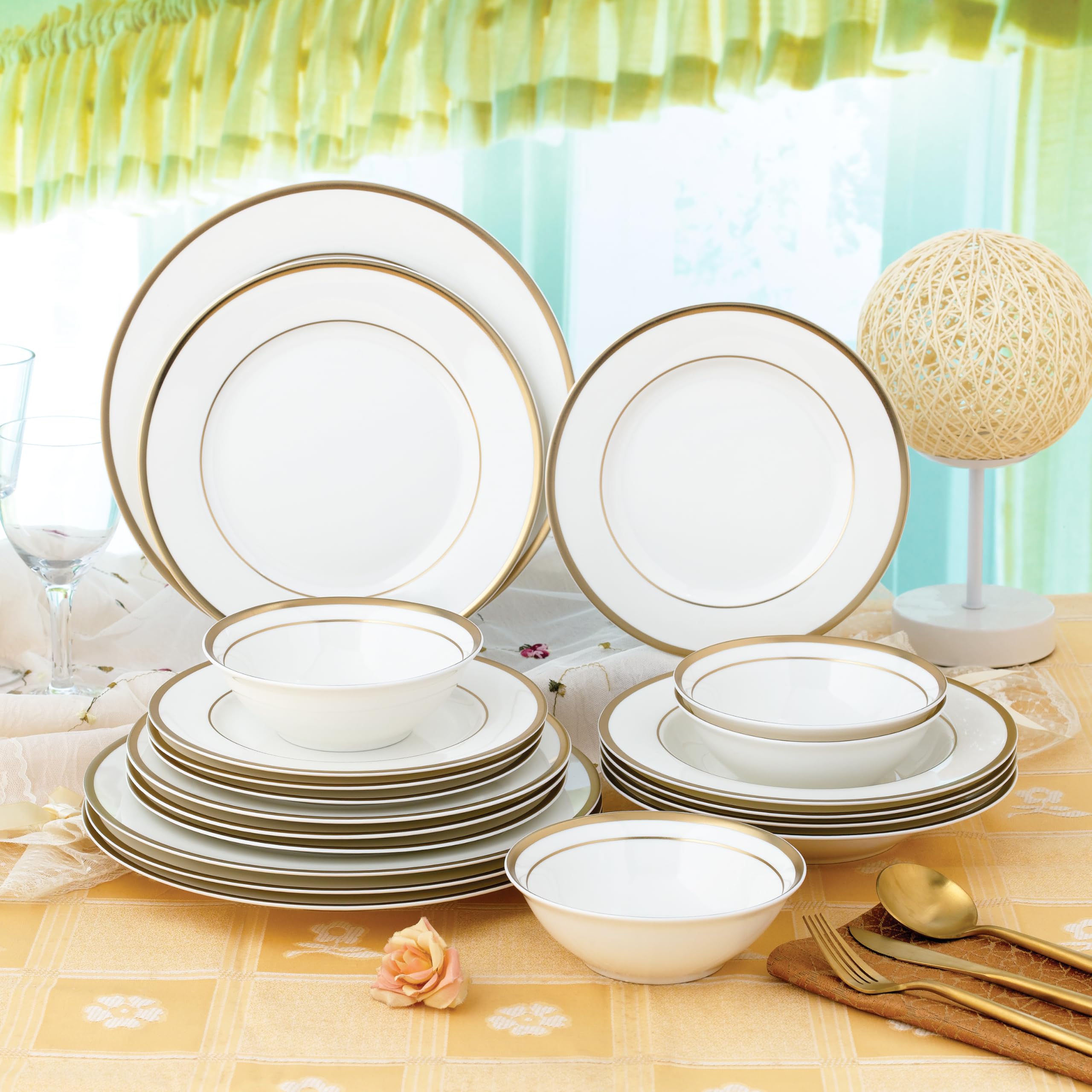 Joseph Sedgh Collection “Gail White” 20-Piece Bone China