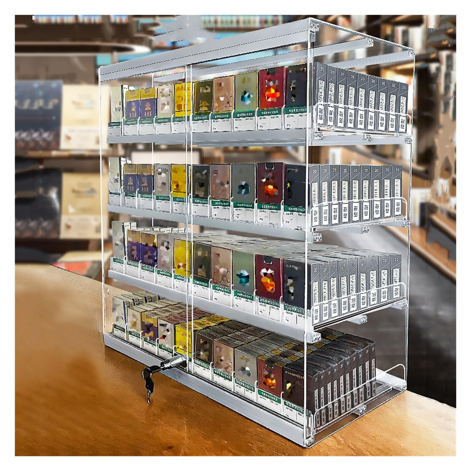 electronic cigarette display stand Amazon.com: WIGING Auto Cigarette Pusher Cigarette Display Holder,  Supermarkets Cigarette Display Rack with Door Lock, Wall Mounted Acrylic Cigarette  Rack for Stores Shops(80x27x31.5cm) : Health & Household