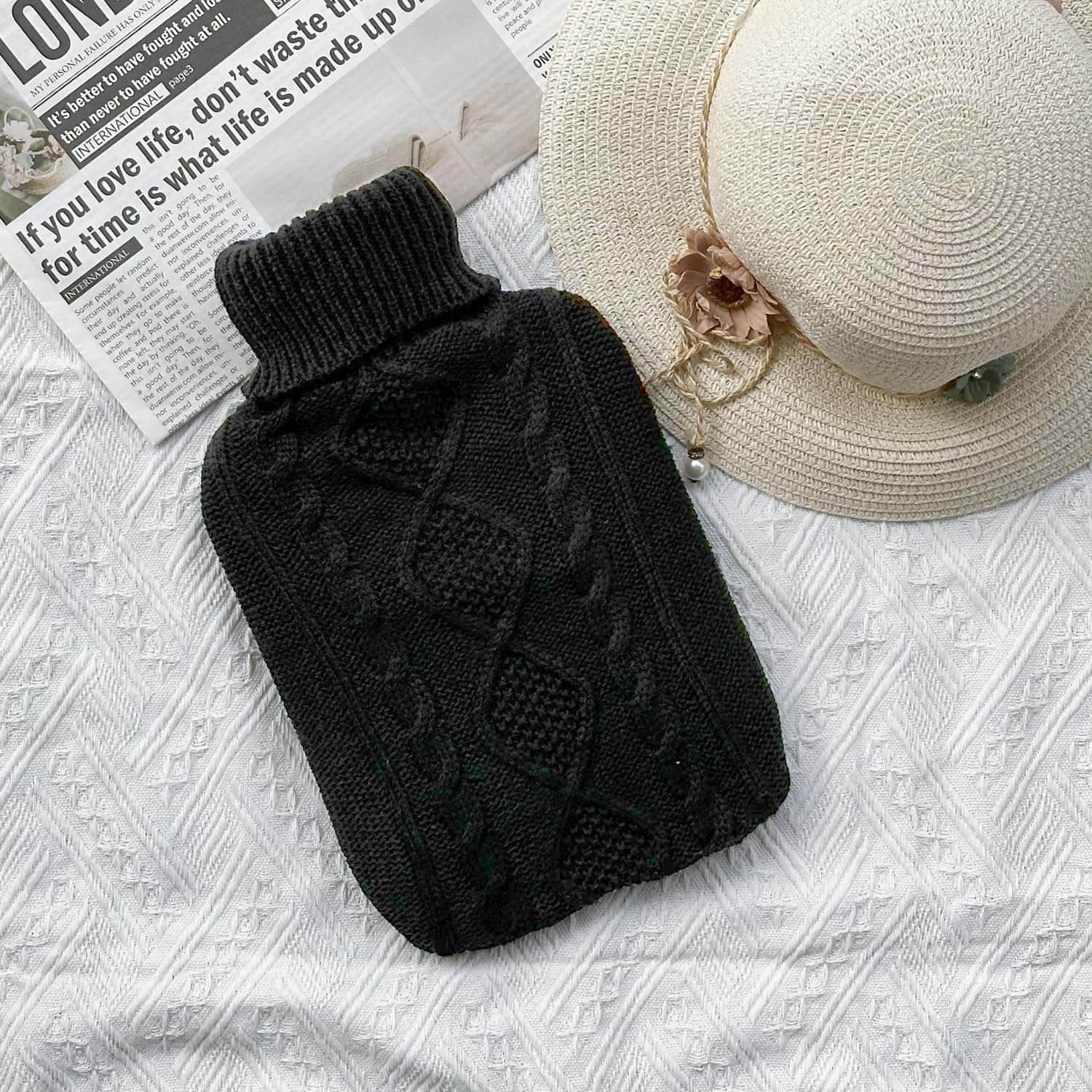 Premium Hot Water Bottle with Soft Cover - Pain Relief -8 Premium Hot Water Bottle with Soft Cover - Pain Relief -8