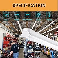 Vista 2 de FAITHSAIL Luz LED enlazable de 8 pies para tienda, 110 W, 12000 LM [equivalente a 350 W fluorescente] 5000 K, accesorio LED de 8 pies para garaje