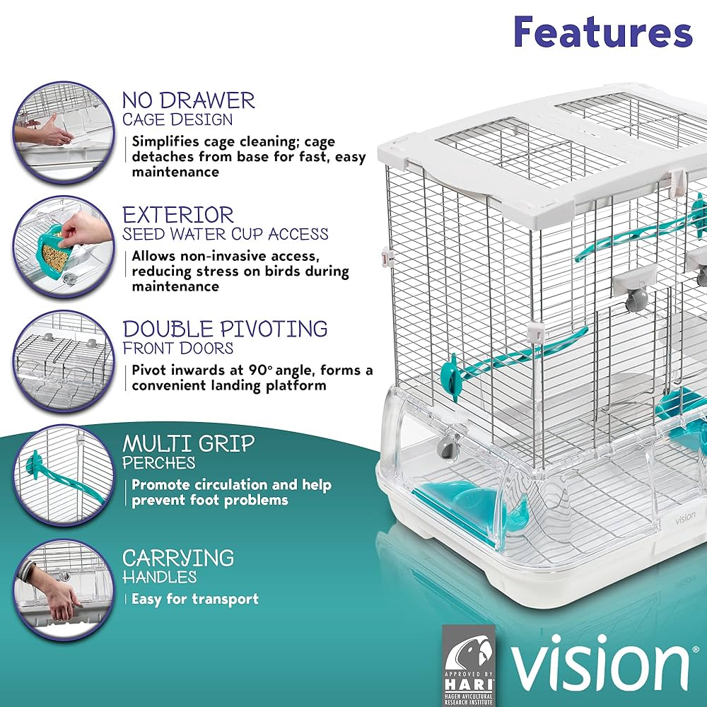 ビバリア Vision Small Bird Cage for Budgies, Finches and