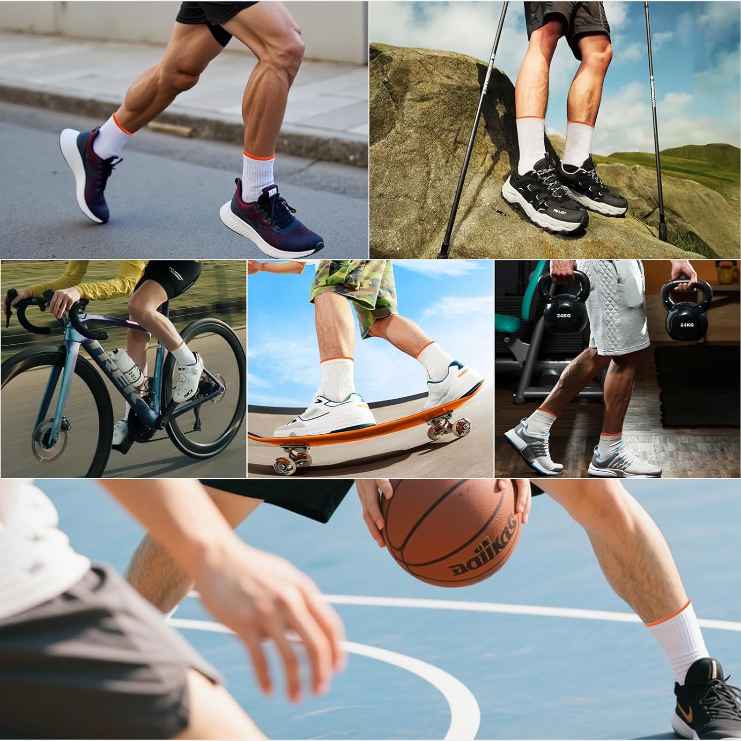 Sport Socks: Cushioned Athletic Socks for Men & Women, 3-Pair Pack for Running, Hiking, Basketball & Work - Image 2