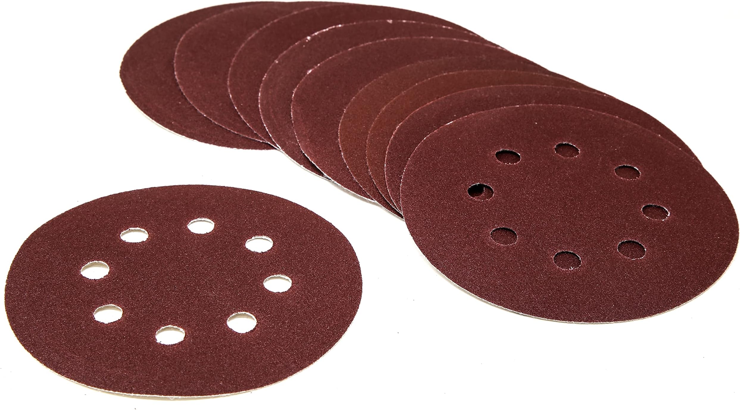 WEN 6305SP80 80-Grit Hook-and-Loop 5-Inch Sandpaper Sanding Discs, 10 Pack