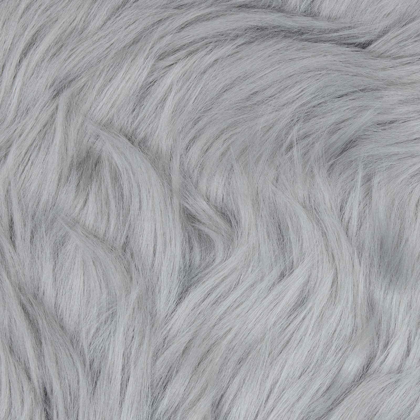 Teppich Kunstschaffell Grau Ø 120 cm Rund Polyester Flauschig