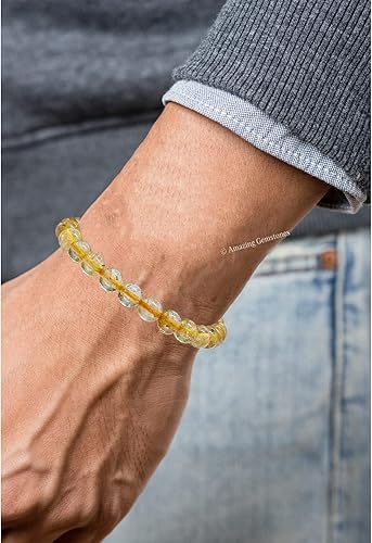 Vista 233 de Amazing Gemstone Crystal Bracelet for Women Men's Gifts - Protection Healing Crystal Bracelet - 8mm Gemstone Beaded Stretchable Bracelet Pulseras