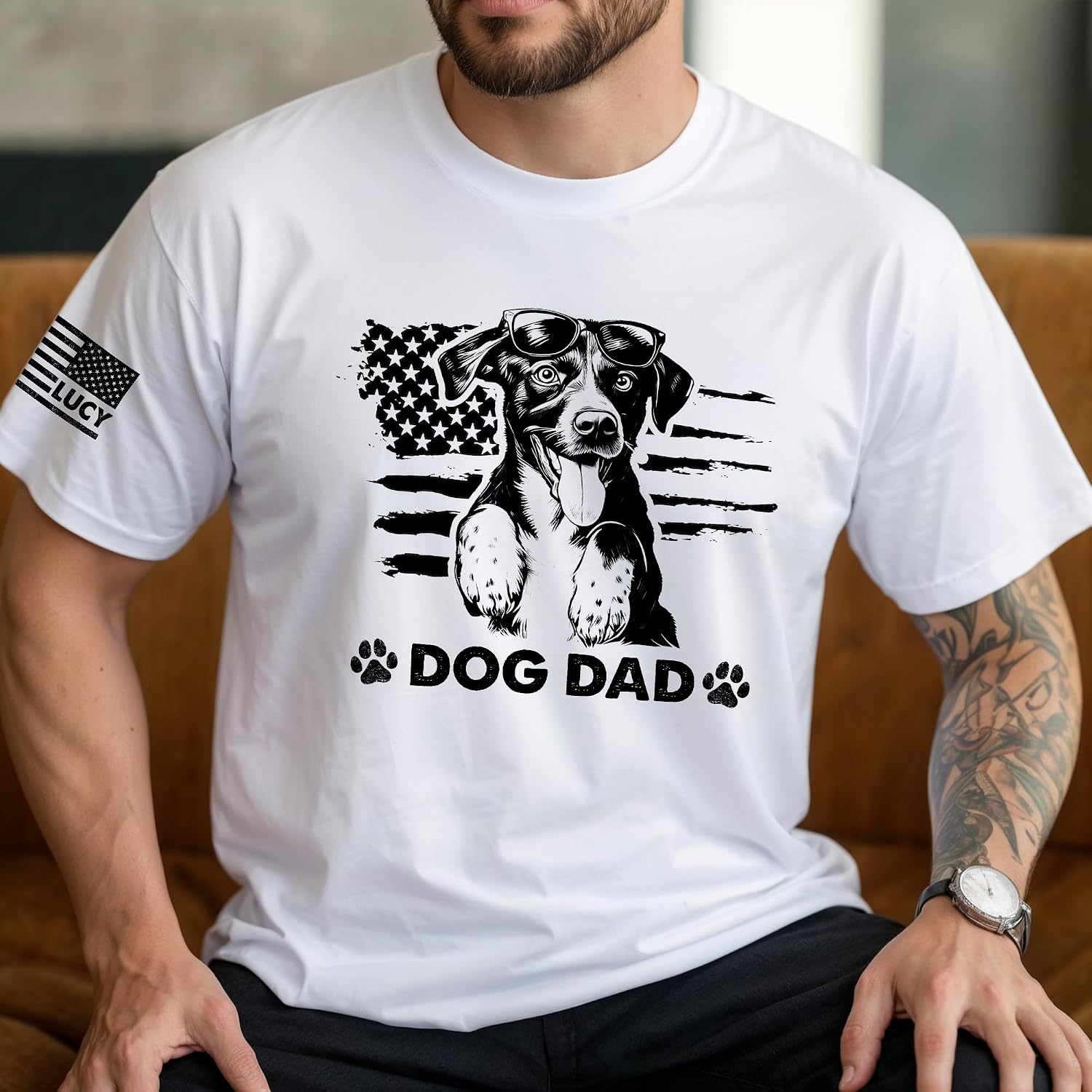 Customized Awesome Like My Daughter Shirts, Fathers Day Shirt with Kids Names, Funny Dad Shirts for Men