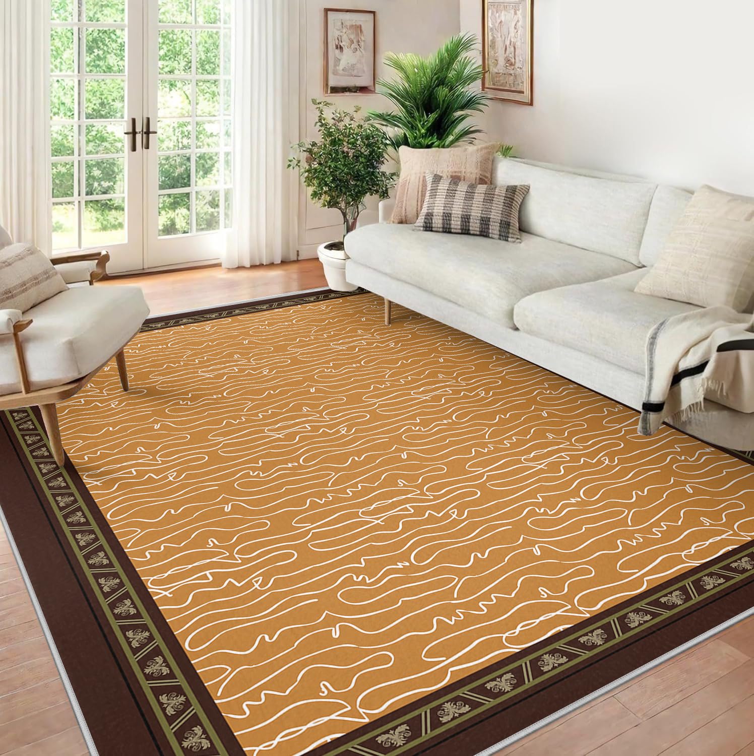 Tapis large soft 160x230 pour salon chambre entree salle de bain lavable