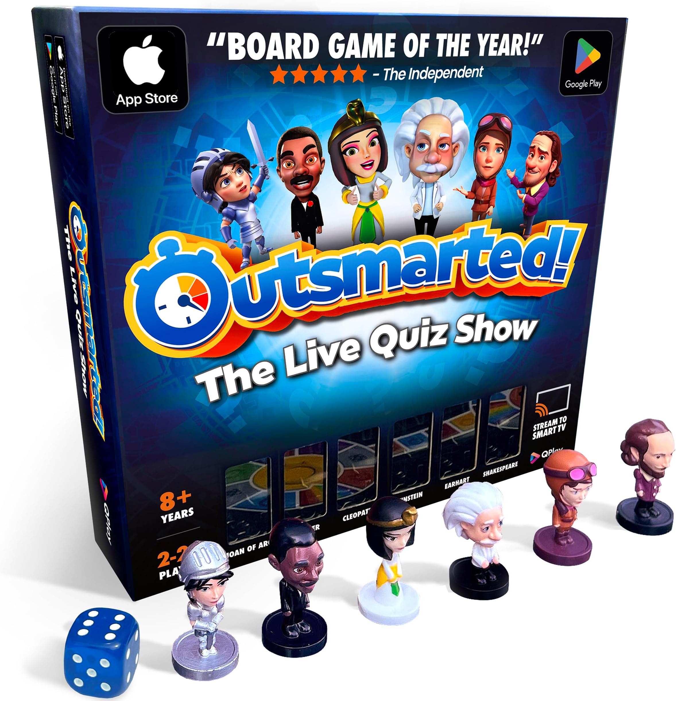 Outsmarted - The App-Connected TV Quiz-Show Board Game | Kids, Teens & Adults | Next-Level Game Night for Family & Friends | 2–24 Players | Age 8+ | 10,000+ Questions | 2026 Edition