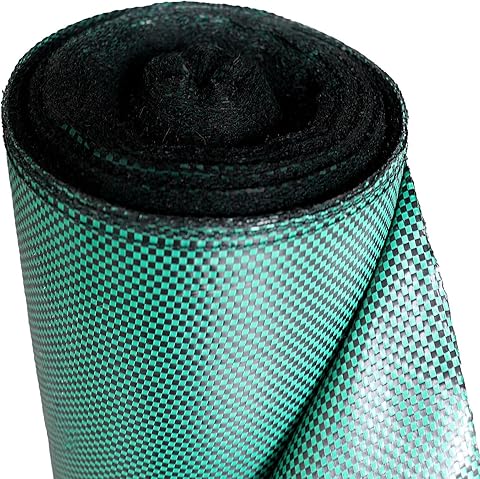 Tela de acolchado tejida 90 g/m² – Rollo – Geotextil antimalezas de alta resistencia – Color verde – Uso de jardín, pasillos, cultivos (1,50 x 25 m)