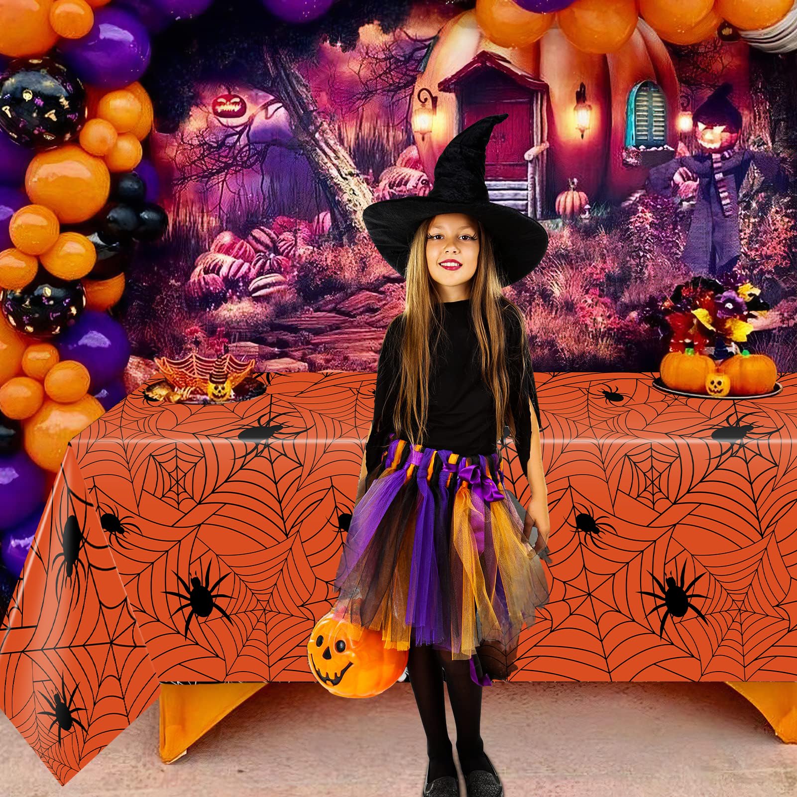 Manteles De Plástico Con Diseño De Telaraña - Pack De 2, Azul Y Rojo, 137x274 Cm - Para Fiestas Infantiles, Cumpleaños, Halloween