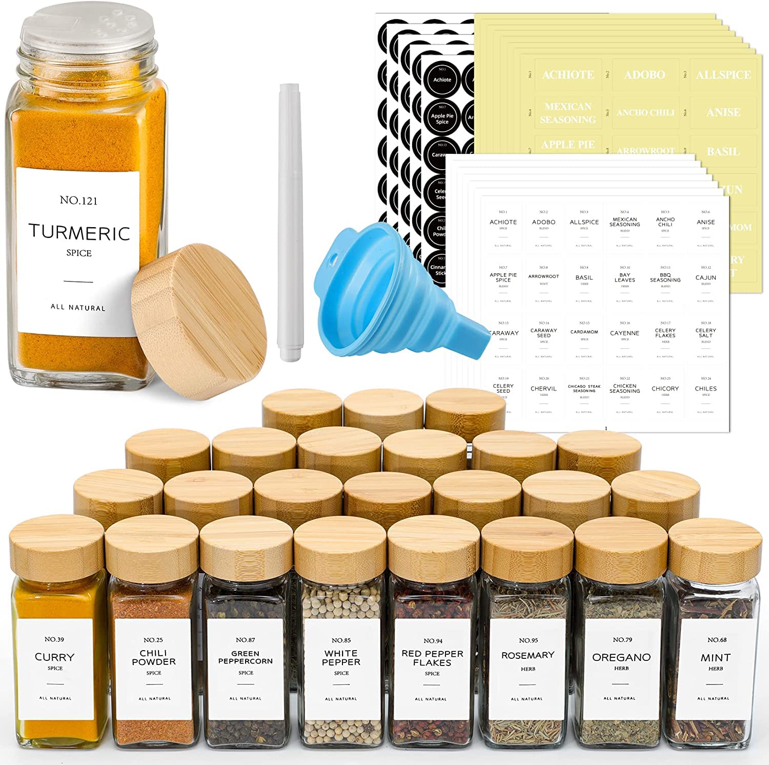 Amazon｜スパイスボトル 調味料入れ 120ml ガラス製保存容器 調味料