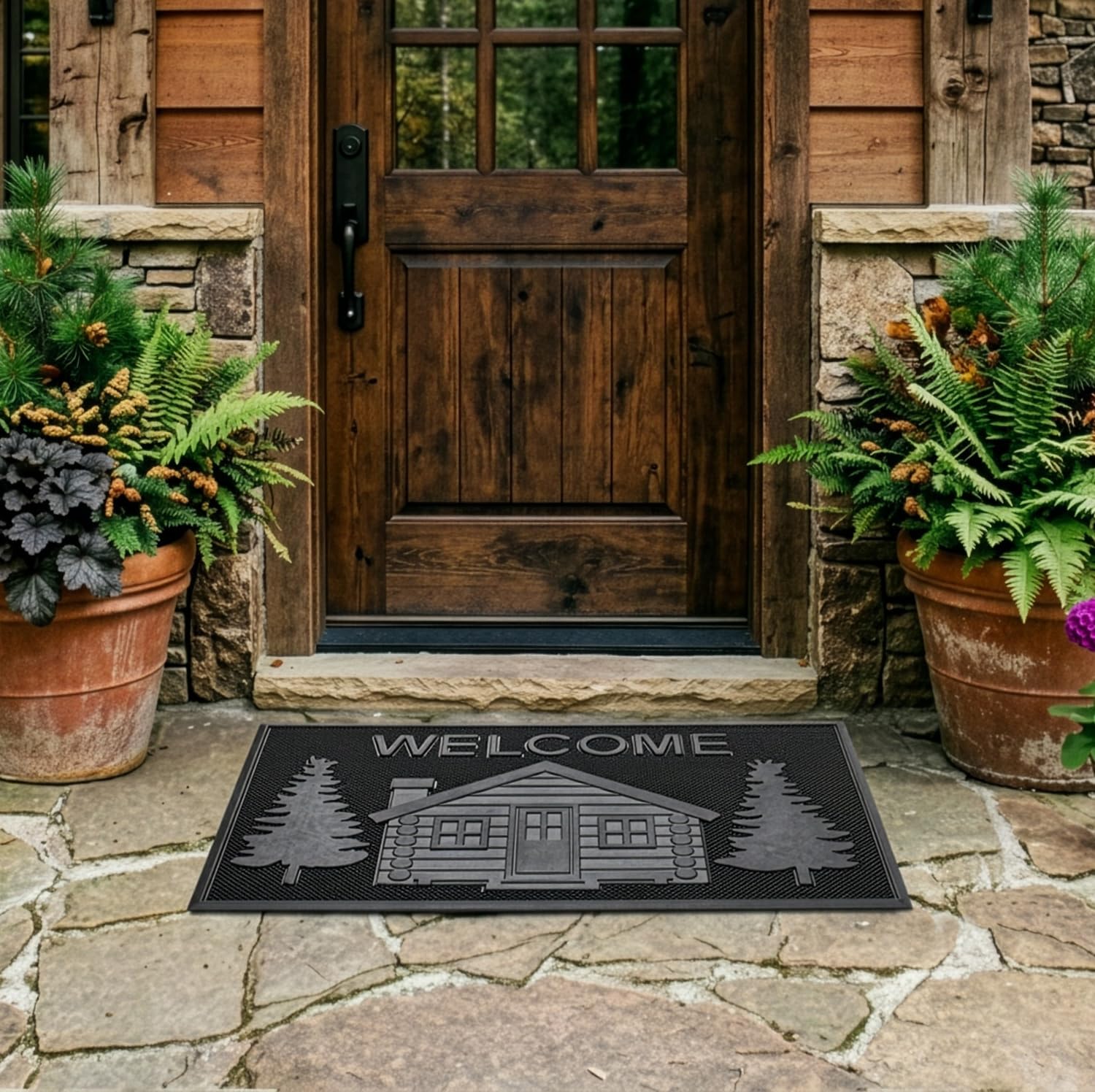 HF Doormat - Rustic Pin Dot Rubber Mat -9