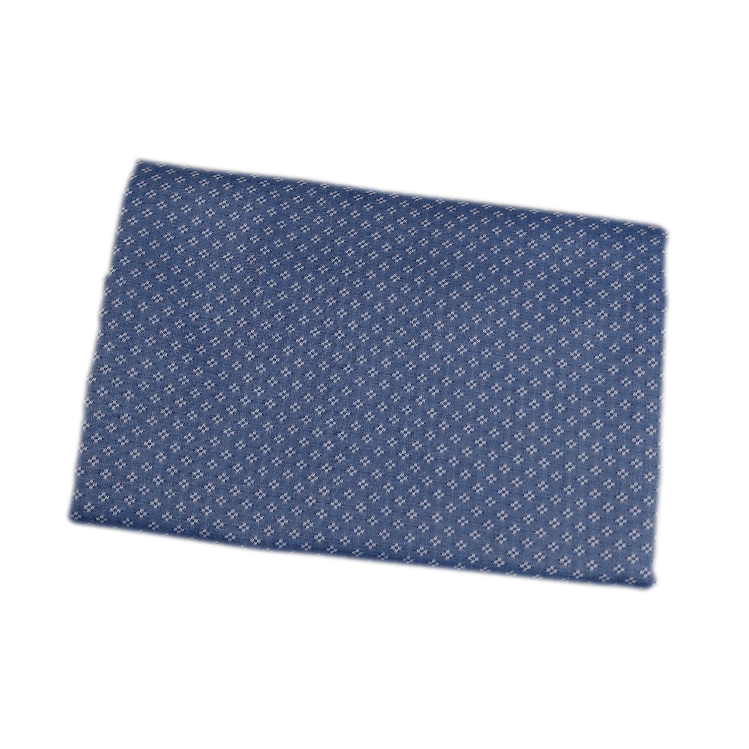 Premium Unstitched 100% Cotton Poly Blend Blue Designed Shirt Fabric Cloth Piece For Men's(1.60 Meter Length 58 Inch Width)-image-14