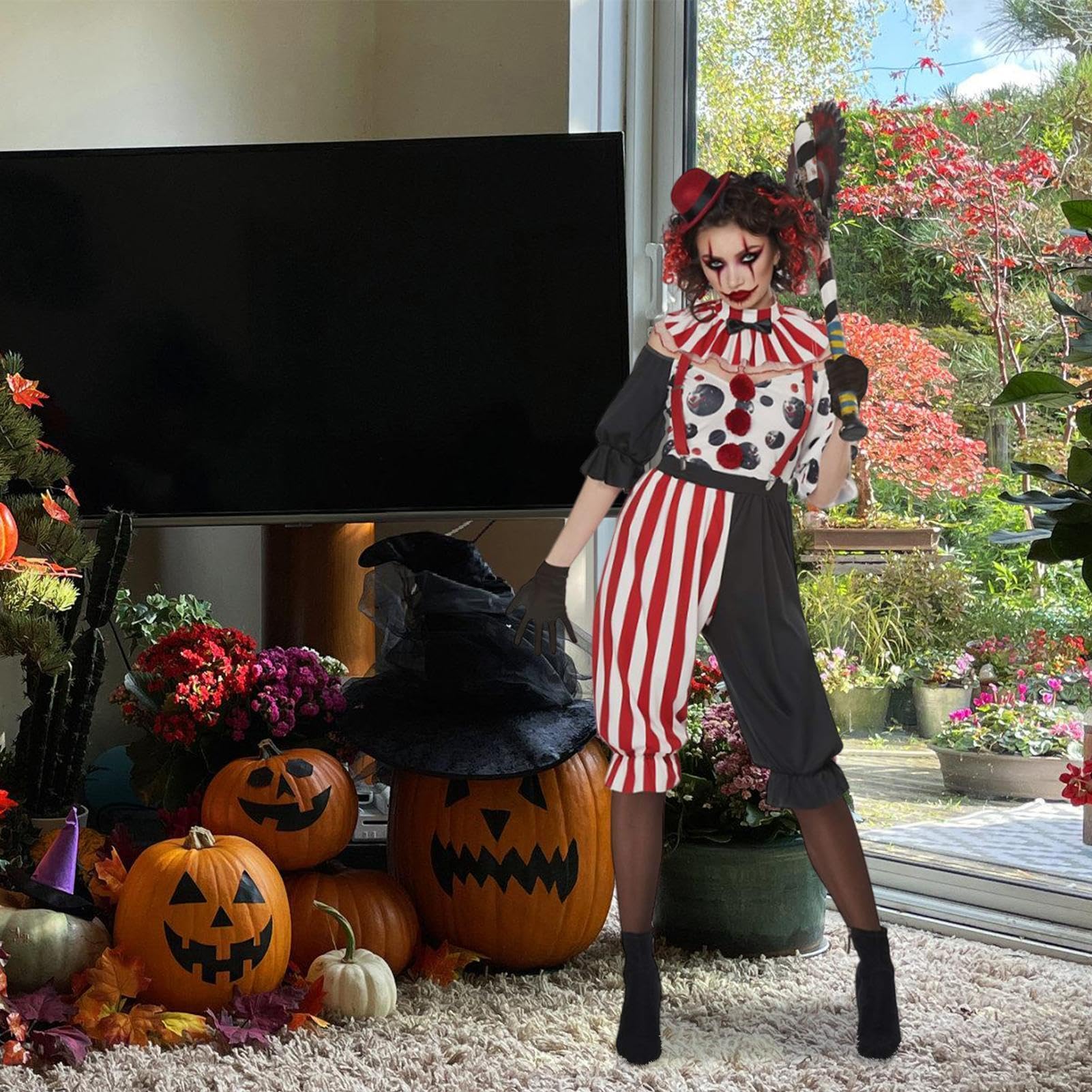 Costume Di Clown Di Clown Divertente E Spaventoso Per Halloween