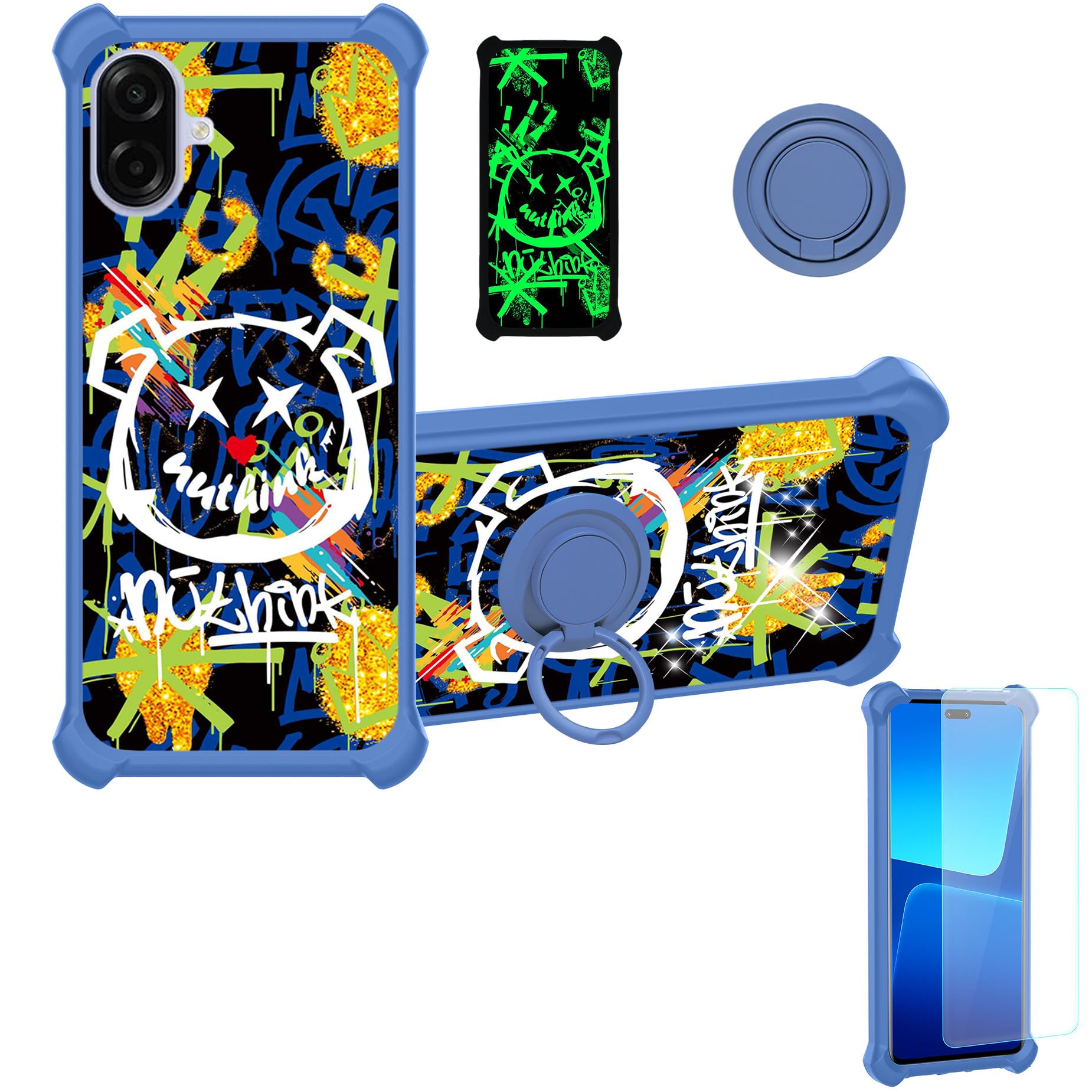 Case Compatible for Samsung Galaxy A07 5G / A06 5G Phone Case Cover [Soft Silicone Thickened Protection][Luminous Effect] JSL-TYX