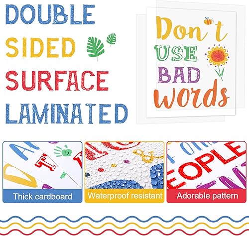 Miniatura 3 de Póster de 20 piezas con versículo bíblico cristiano de los Diez Mandamientos, decoración de pared para aula, iglesia, escuela dominical, escritura