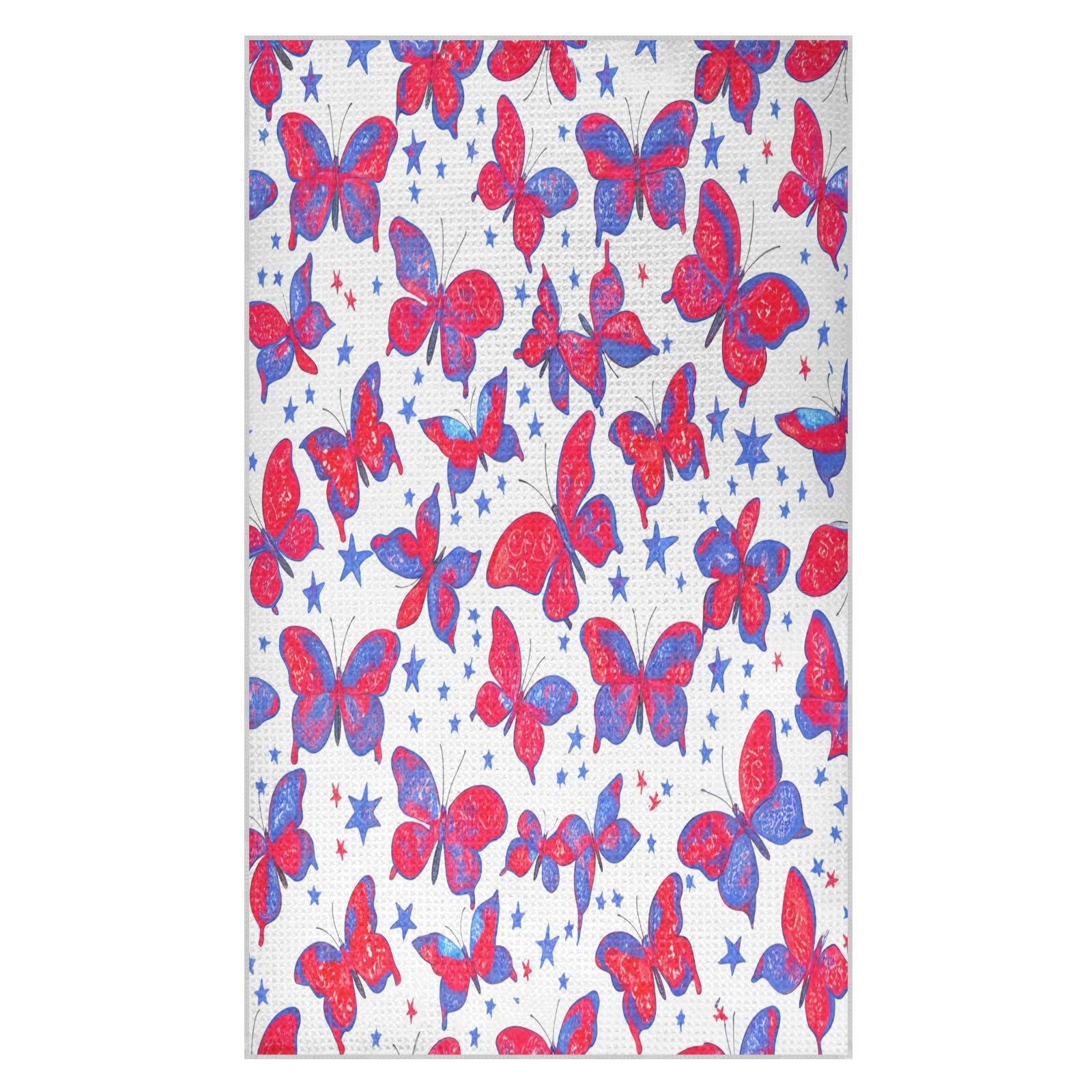BURSTDDY Butterflies Kitchen Towels,Absorbent Dish Towels 2 Pack