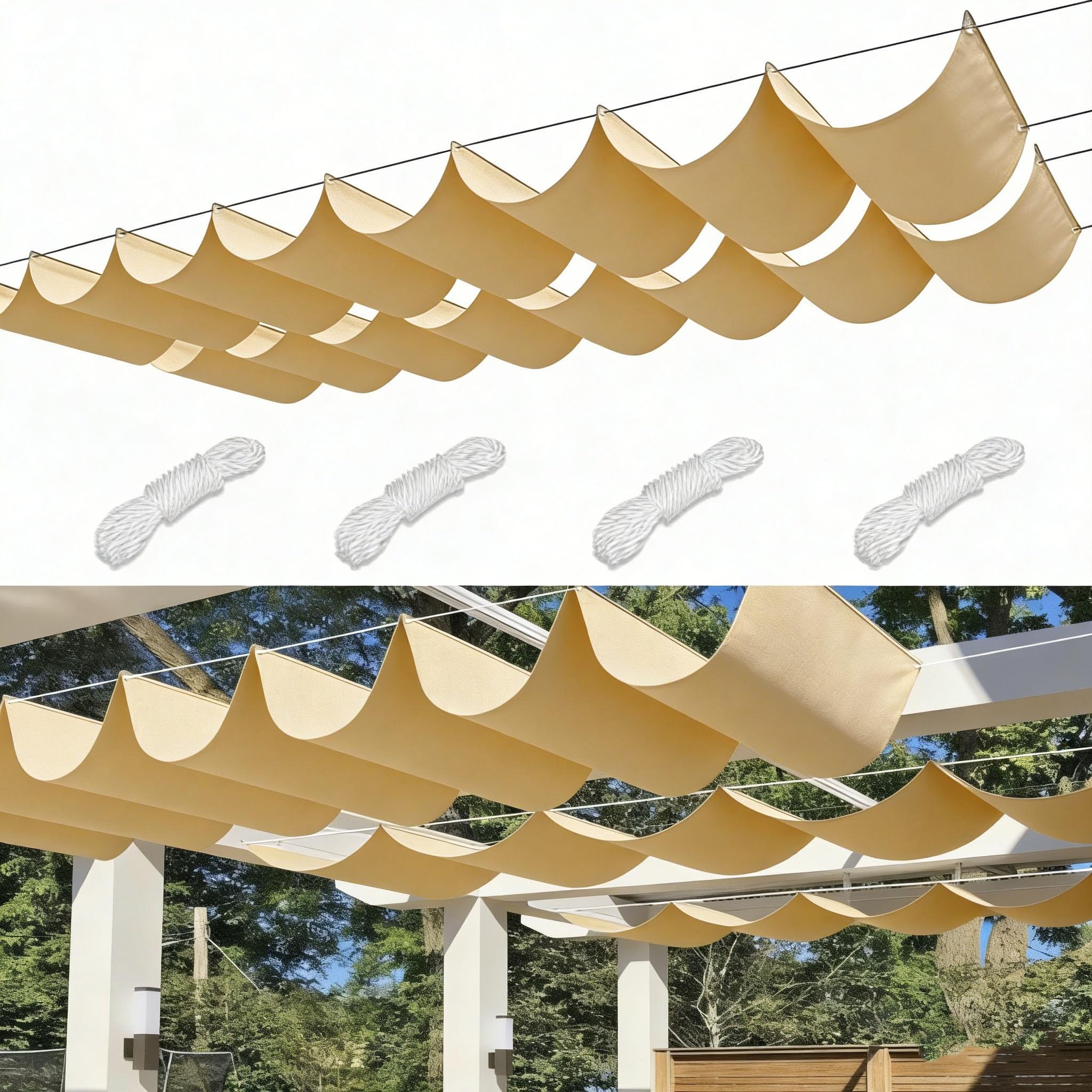 Protection solaire balcon rétractable contre la chaleur bâche 0.9x6M