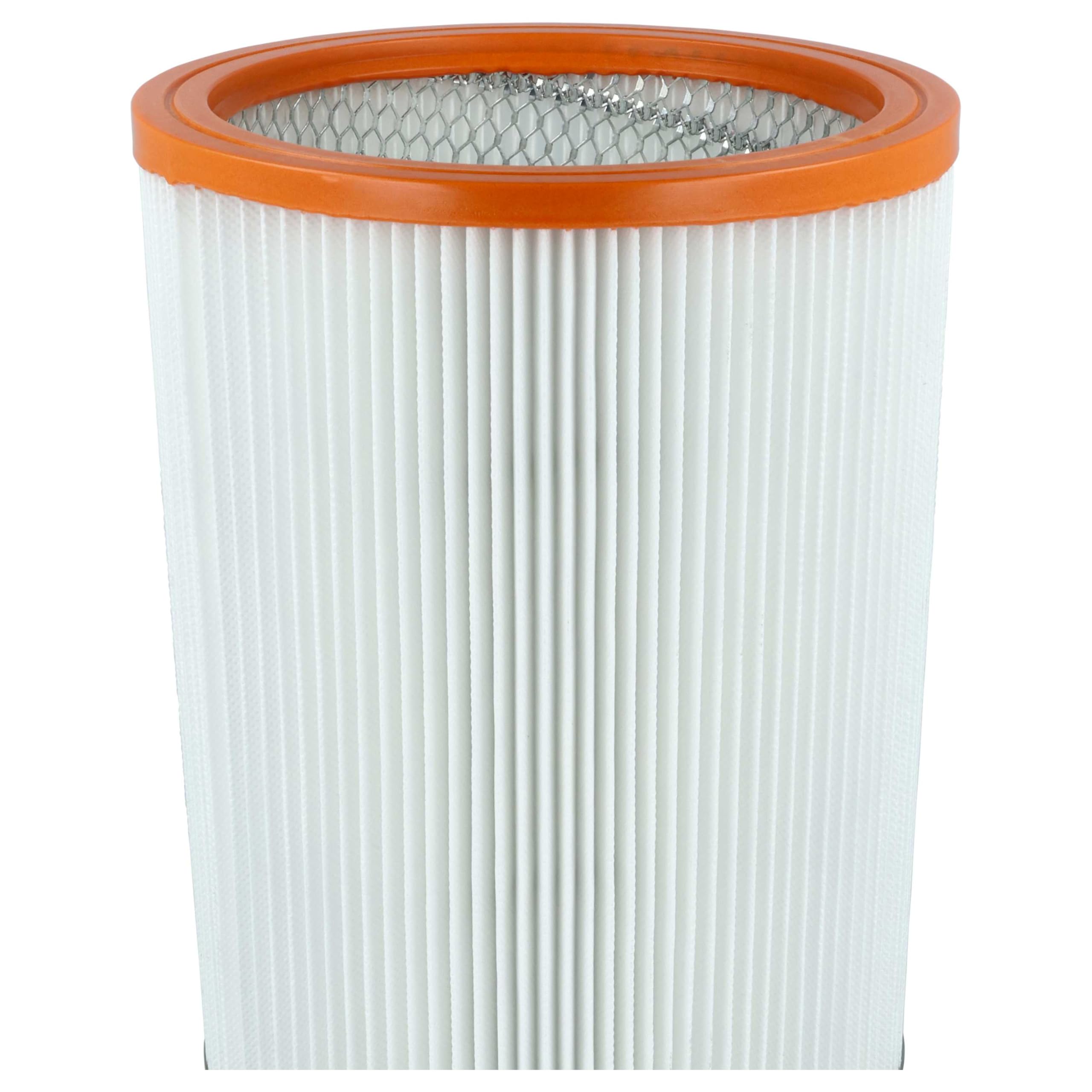 vhbw 4x Faltenfilter kompatibel mit Nilfisk/Alto/Wap turbo M2 | D2, M2 S-FA, M2 L, D R 637, D/X-B1, D-B1 Staubsauger - Patronenfilter Orange Weiß
