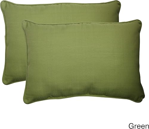 Miniatura 1 de Pillow Perfect Forsyth - Almohada lumbar grande para interiores y exteriores, resistente a la intemperie y a la decoloración, lumbar grande, 16.5 x