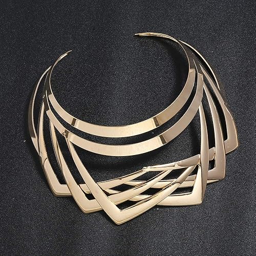 Miniatura 4 de Gold Choker Necklace for Women Men African Jewelry Necklace Statement Necklace Choker Collar Bib Gold Costume Jewelry for Girls Accessories Gift
