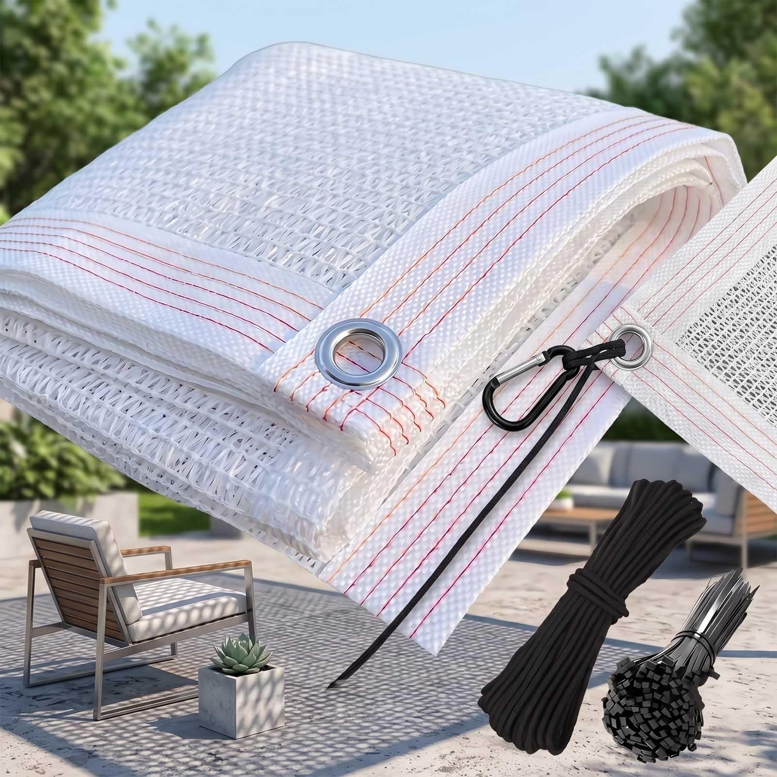 Evite el calor extremo con esta lona impermeable exterior blanca