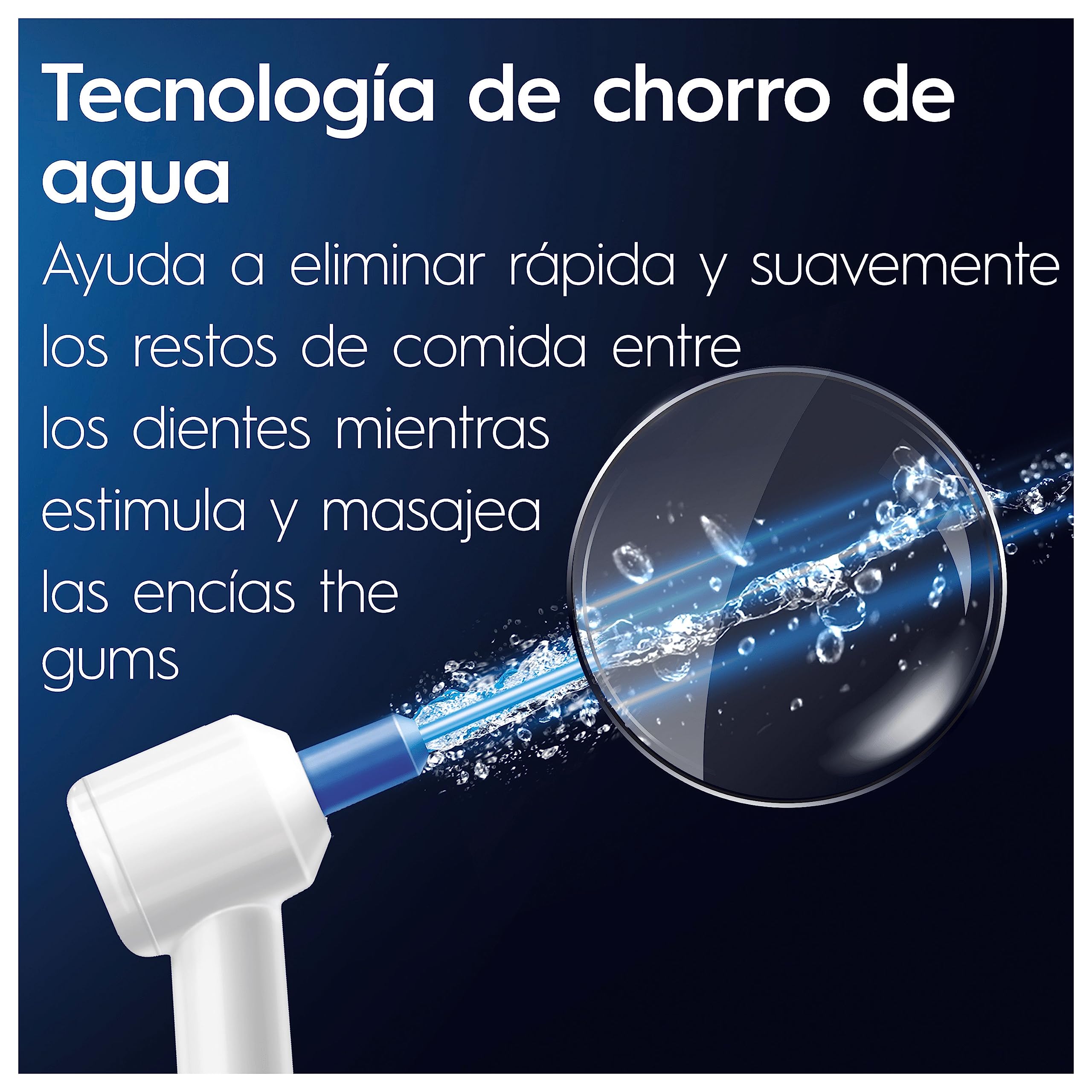 Oral-B Centro de Salud Bucal + Cepillo de Dientes Eléctrico Pro 1, Blanco - Irrigador Dental con 5 Modos de Presión de Agua, 1 Cabezal Oxyjet Y 1 Cabezal Water Jet, Cepillo Dental con 2 Recambios