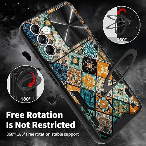 Vista 31 de Funda protectora híbrida para Samsung Galaxy A53 5G de 6.5 pulgadas y anillo giratorio de 360 grados, función atril, híbrida, de doble capa