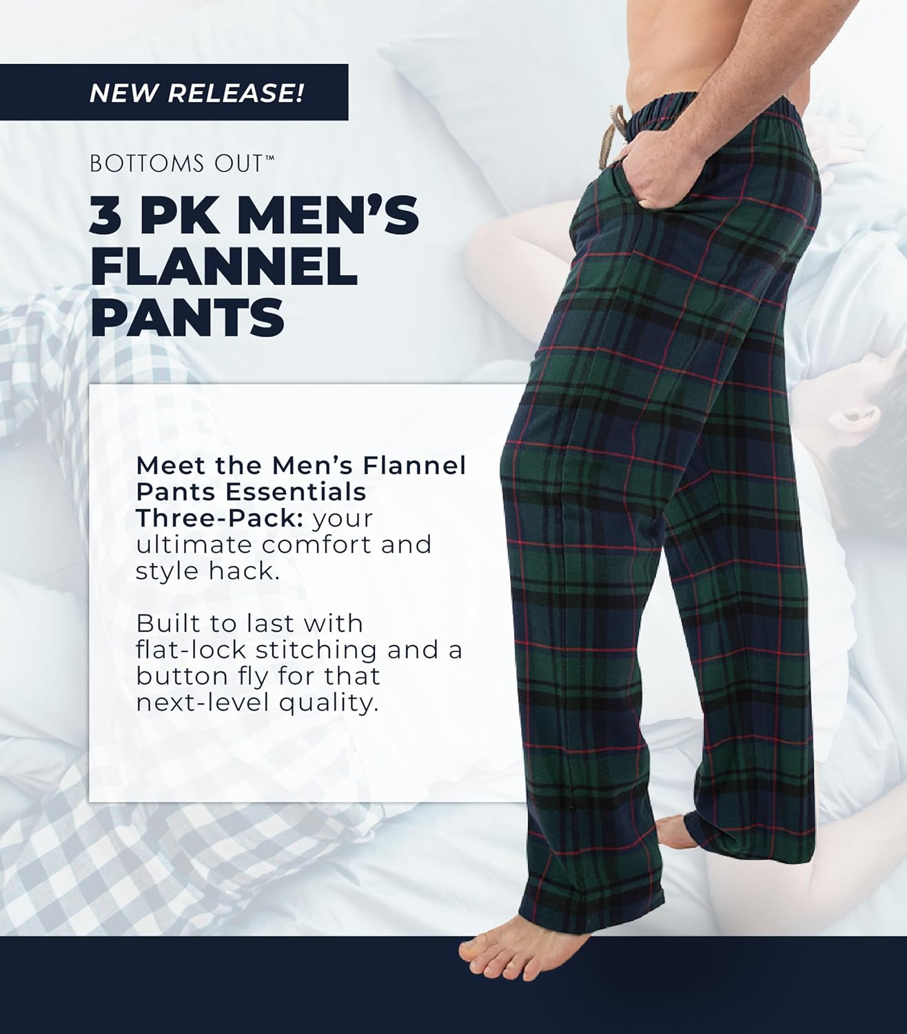 Bottoms Out Flannel Pant 3 Pack