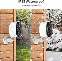 Vista 3 de Cámaras de seguridad 2K FHD con energía solar inalámbricas para exteriores, cámaras inalámbricas WiFi, cámaras exteriores para seguridad del hogar