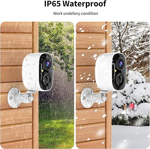 Miniatura 8 de Cámaras de seguridad inalámbricas para exterioresinteriores, cámara de seguridad inteligente WiFi 2K UHD, funciona con pilas, detección de