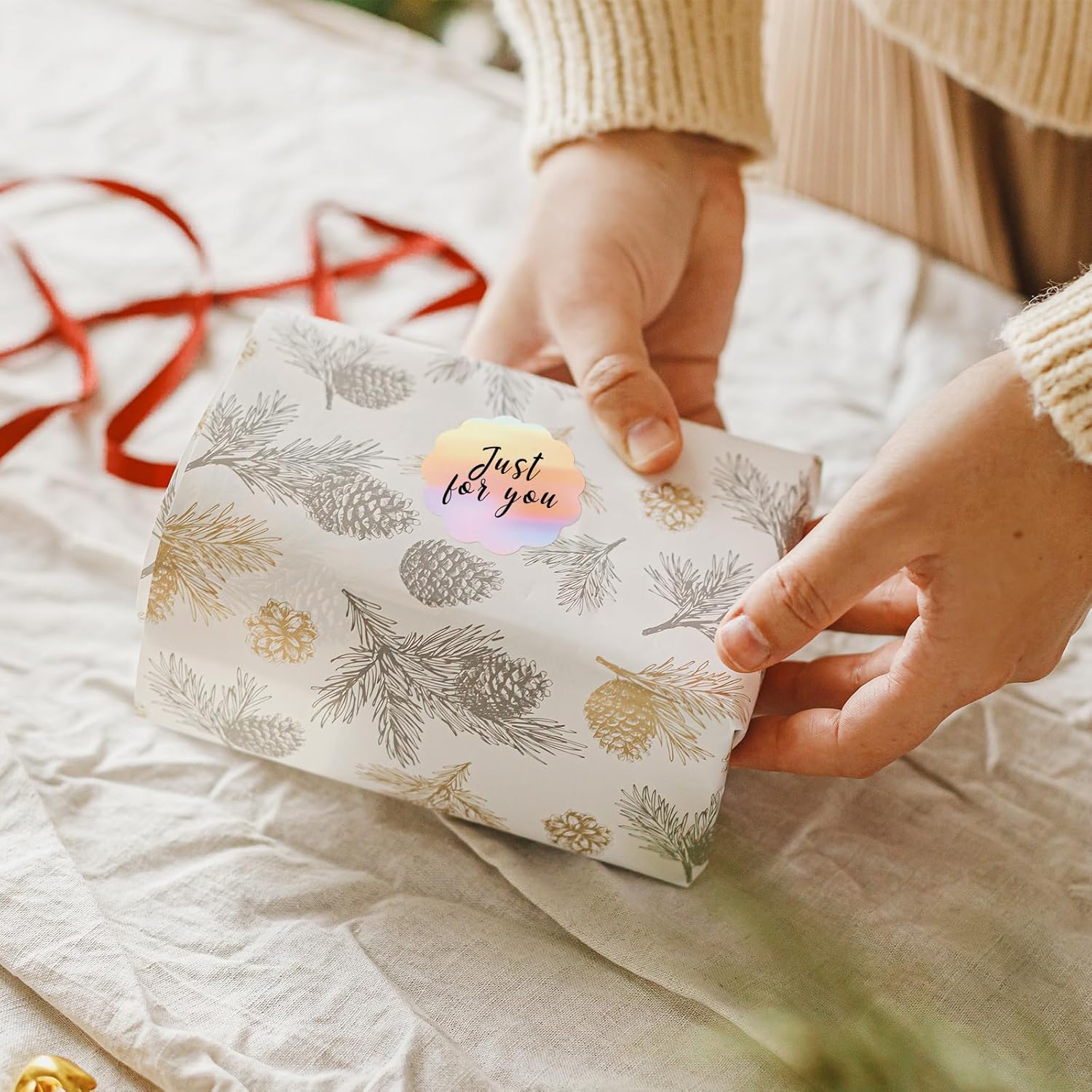 1120 Pcs 2 Inch Gradient Round Thermal Label Waterproof Texture Label Stickers Colorful Circle Thermal Stickers Labels Circle Label for DIY Logo Design Greeting Card Small Business Wrapping - Image 7