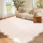 GarveeHome Tapis 5x7, tapis lavable doux antidérapant de grande taille, beige | Tapis moderne de couleur unie à poils courts antidérapant pour dortoir, entrée, cuisine, salon, chambre, bureau