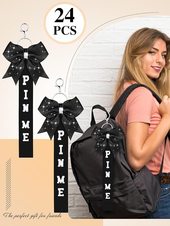 2 pezzi di nastro Pin Me: portachiavi Pin Me Cheer - portachiavi con