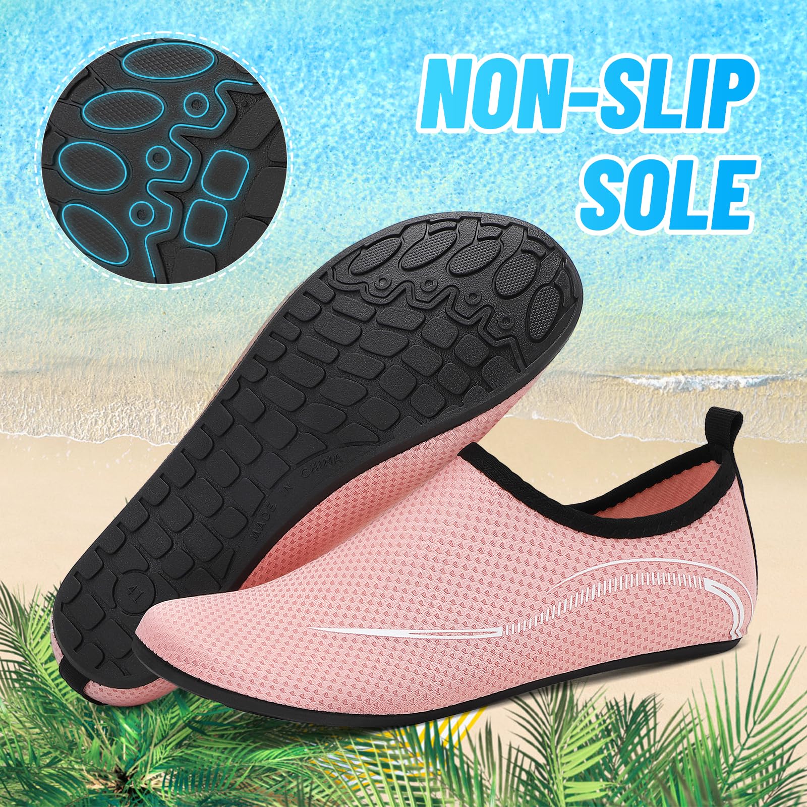 Uomo Donna Scarpe da Scoglio Water Shoes Scarpette per Scogli Scarpe Mare Antiscivolo Scarpe Spiaggia Traspirante Scarpe Acquatiche per Sport Acquatici Parco Acquatico.Gr.34-47 EU