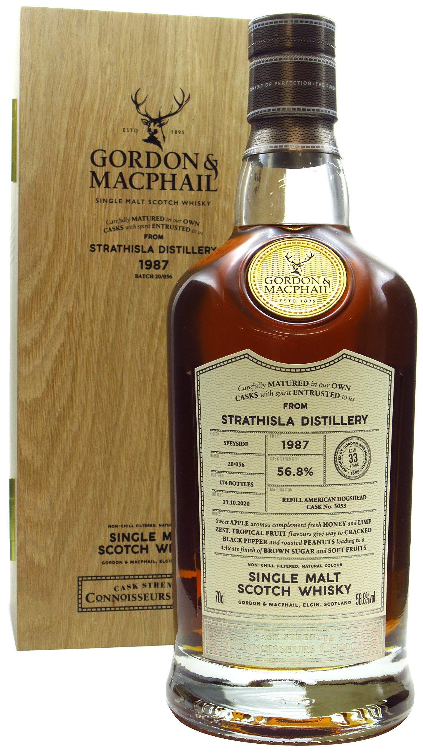 StrathislaStrathisla - Connoisseurs Choice Single Cask #3053-1987 33 year old Whisky 70cl 56.8% ABV