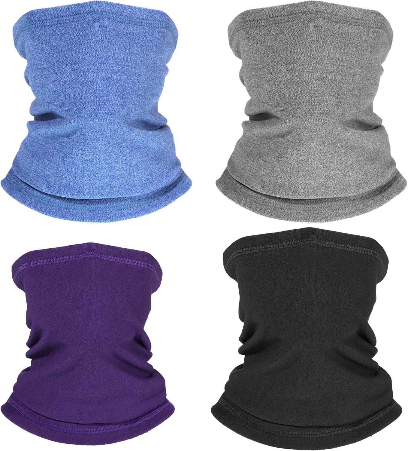 4 Pieces Kids Neck Warmer Gaiter Winter Protective Face Covering Scarf for Skiing Hiking Cycling