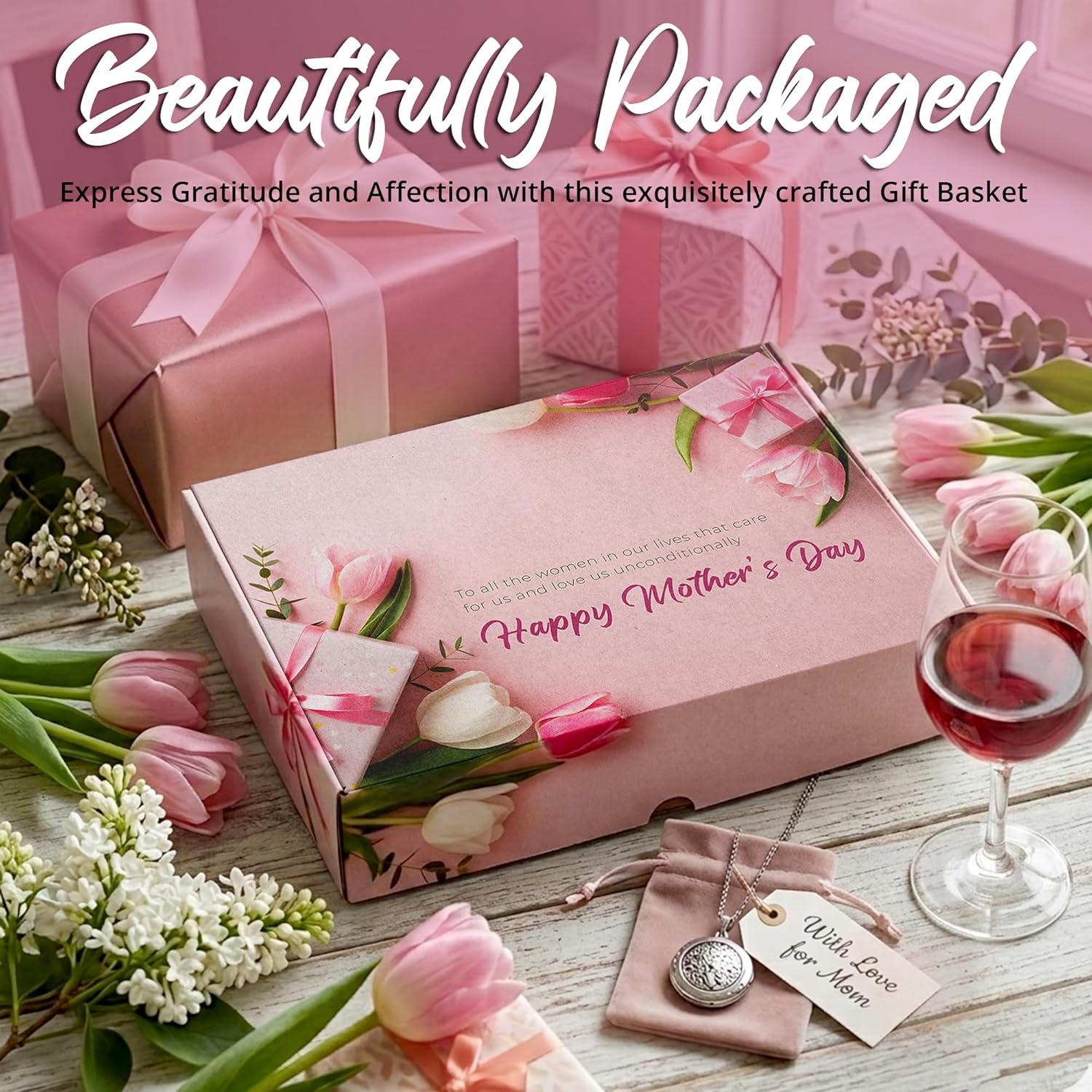 Happy Mothers Day Gifts Basket for Mom - Meat and Cheese Gift Basket with Dry Salami, Cheddar, and Cheese Twists, Charcuterie Food Items Assortment for Mom, Food Gifts for Women, Mothers, Grandma, Mother in Law, Step Mother, Mothers day food package
