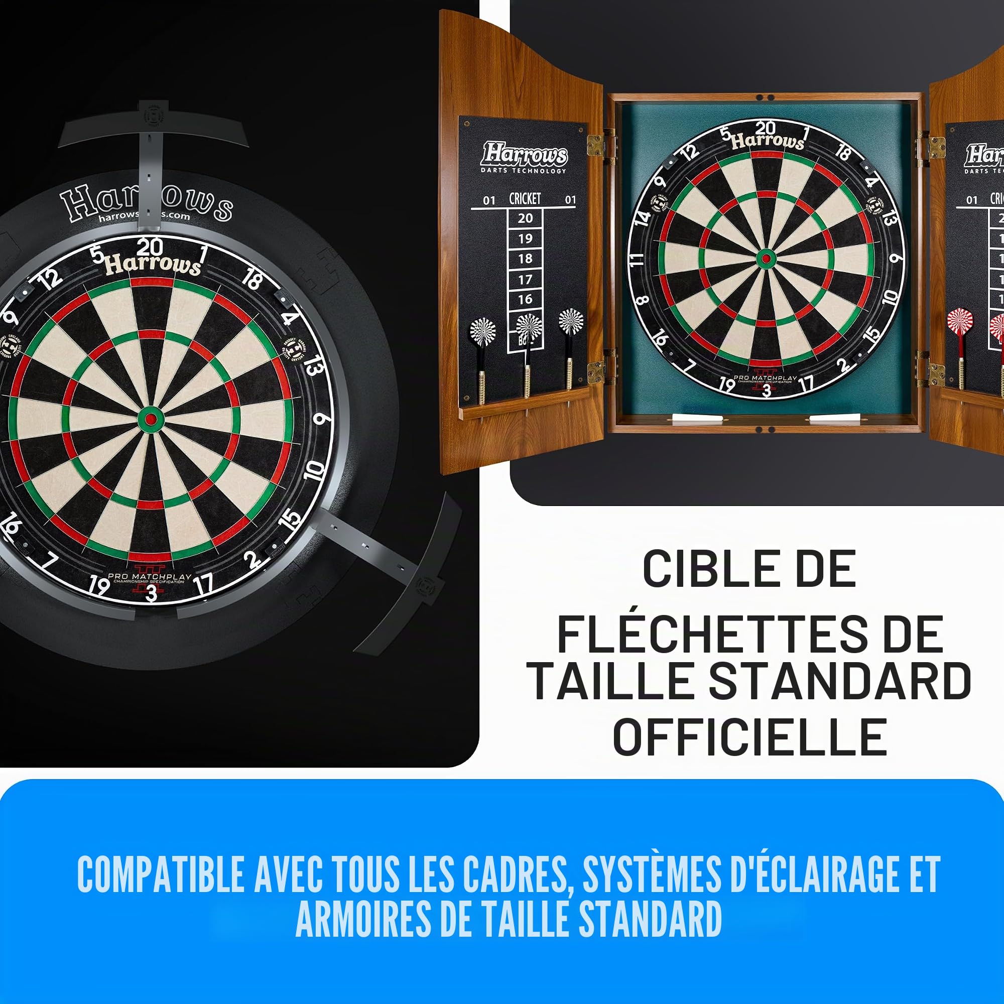 Harrows Fléchettes Fortis Premium Sisal Cible