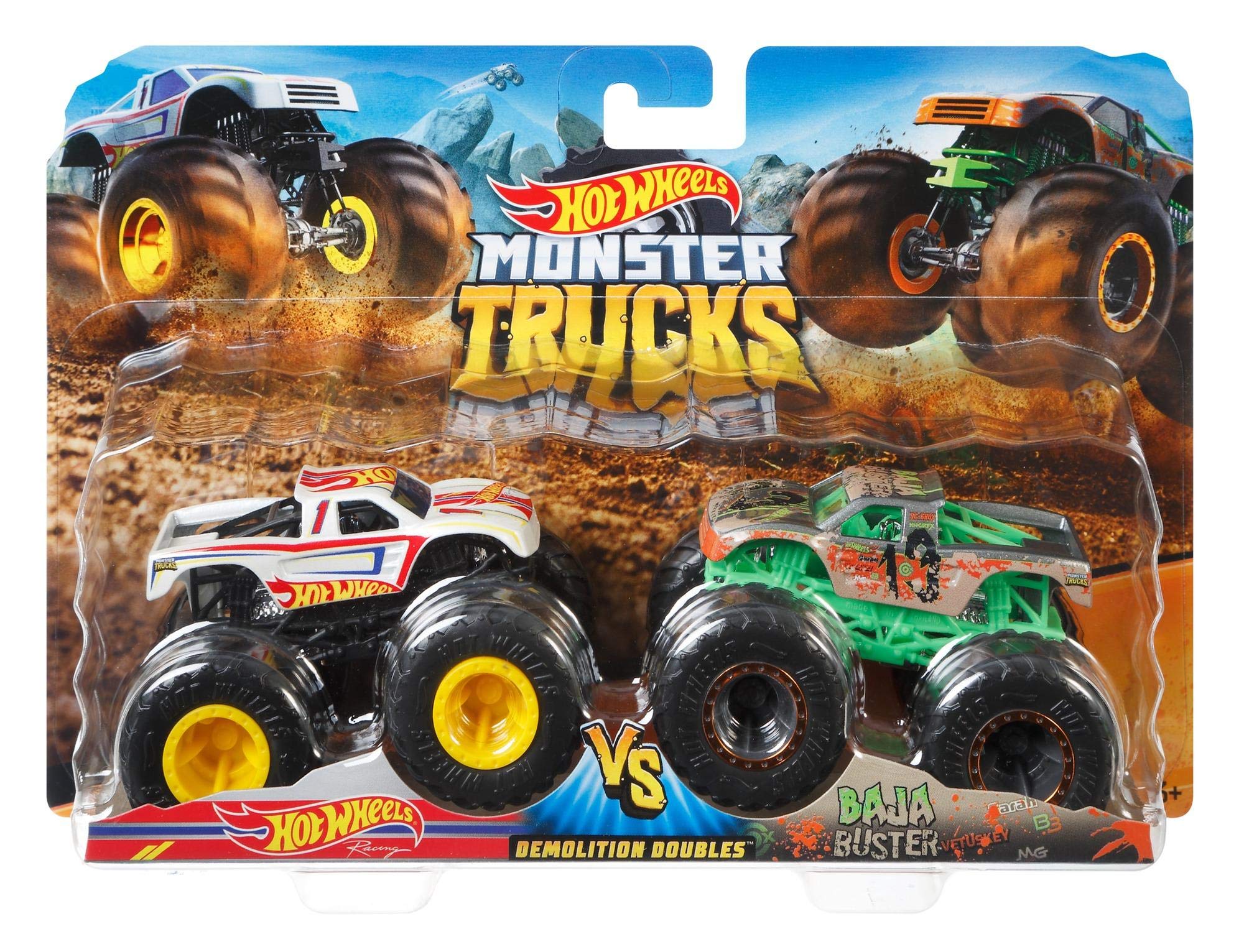 HOT WHEELS MONSTER TRUCKS HOT WHEELS RACING VS BAJA BUSTER