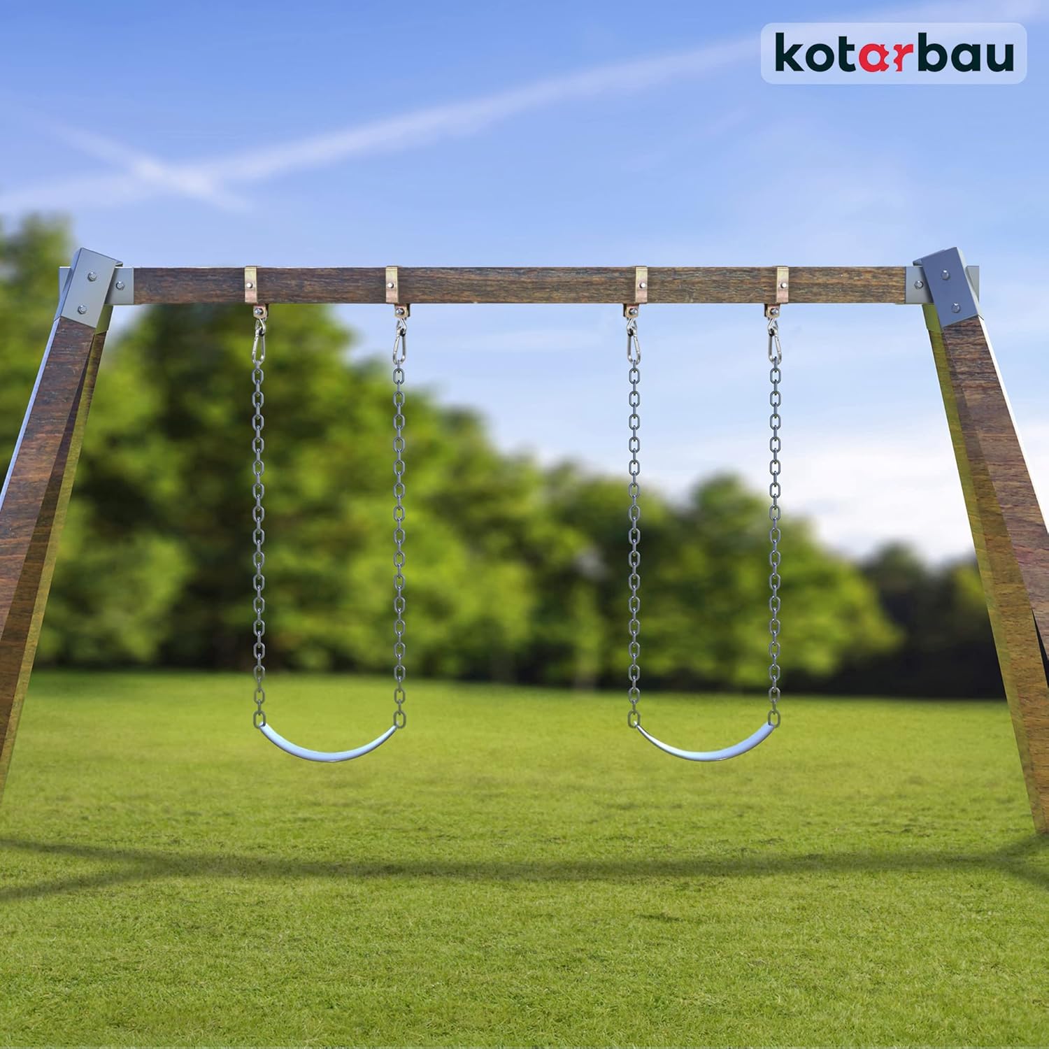 KOTARBAU® Swing Hook 90 x 90 mm Square Snap Hook Swing Clamp Swing Attachment Cuff Hook Yellow Galvanised Hook Holder Swing