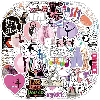 100PCS Dancing Stickers,Water Bottles Laptop Car Decal - Perfect Dancer Gifts for Girls and Teenagers,Dance Decals, Girls Dance Party Favors