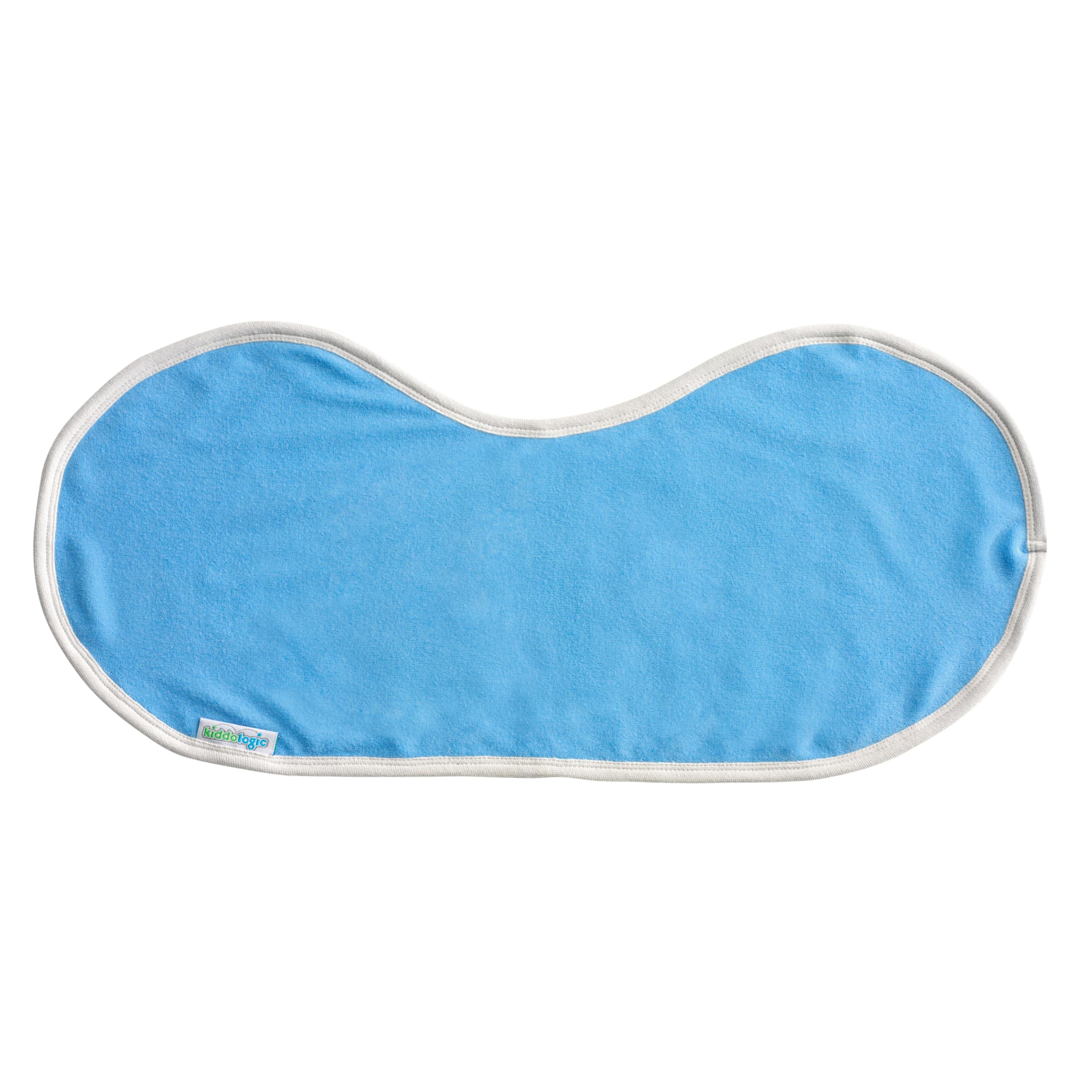 Kiddologic Baby Burp Cloth, Triple Protection, 2 Layers Soft Absorbent Terry, Waterproof Inner Lining, Large Size and Curved Design for Extra Coverage