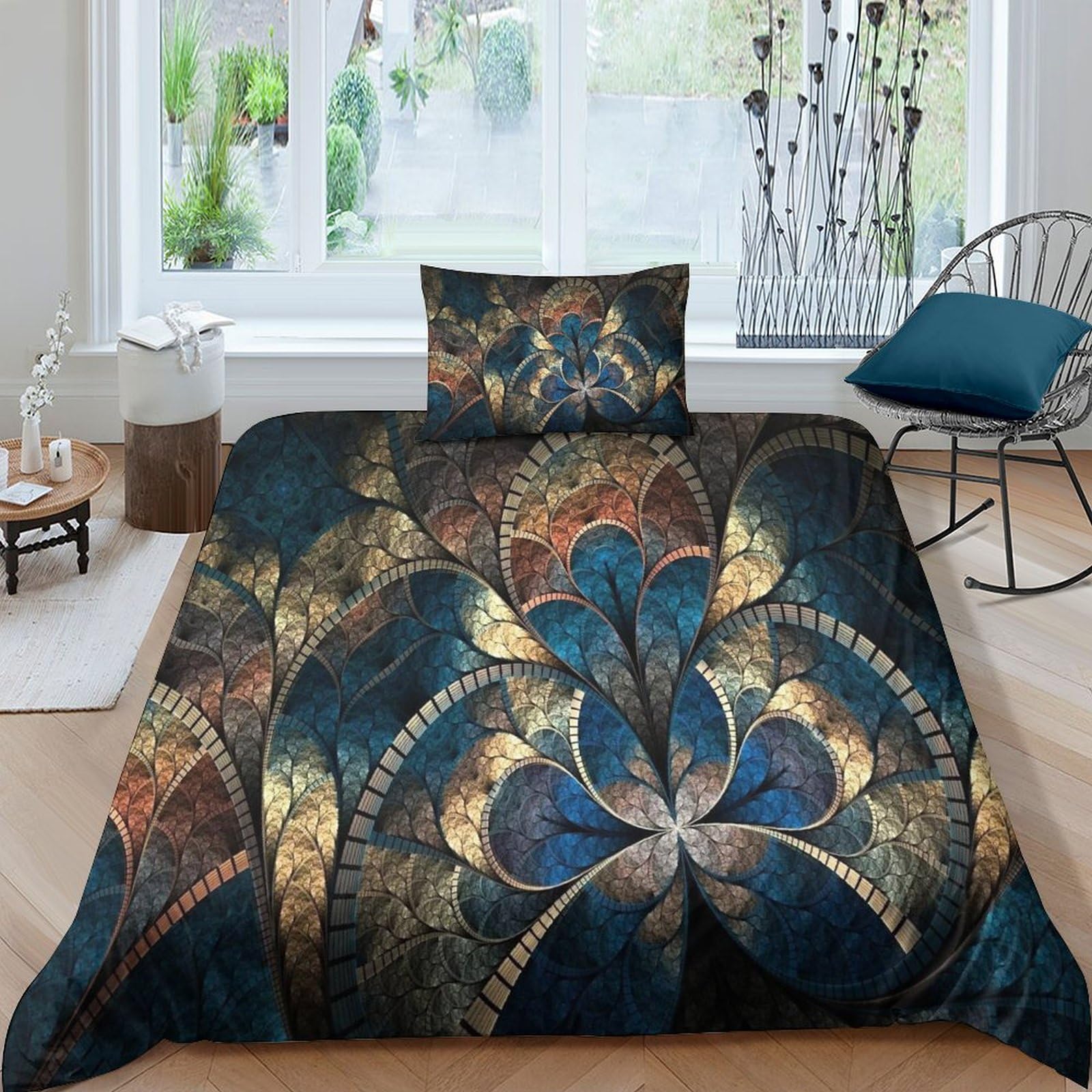 Housse de couette fleurie IOFEER 135x200cm pour créer un cocon de douceur dans votre chambre