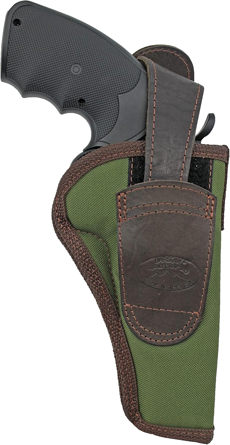 New Barsony Woodland Green Premium Ambidextrous Holster for 4" Revolvers