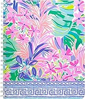 Vista 5 de Lilly Pulitzer Cuaderno de espiral de tapa dura, grande, 11" x 9.5", con 160 páginas a rayas, Aquadesiac